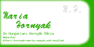 maria hornyak business card